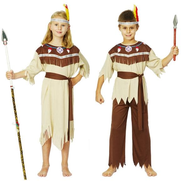 Krigare Flicka och Pojke barn Maskeraddräkt