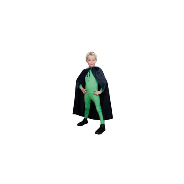 Svart Cape Mantel Barn 90cm Maskerad Halloween