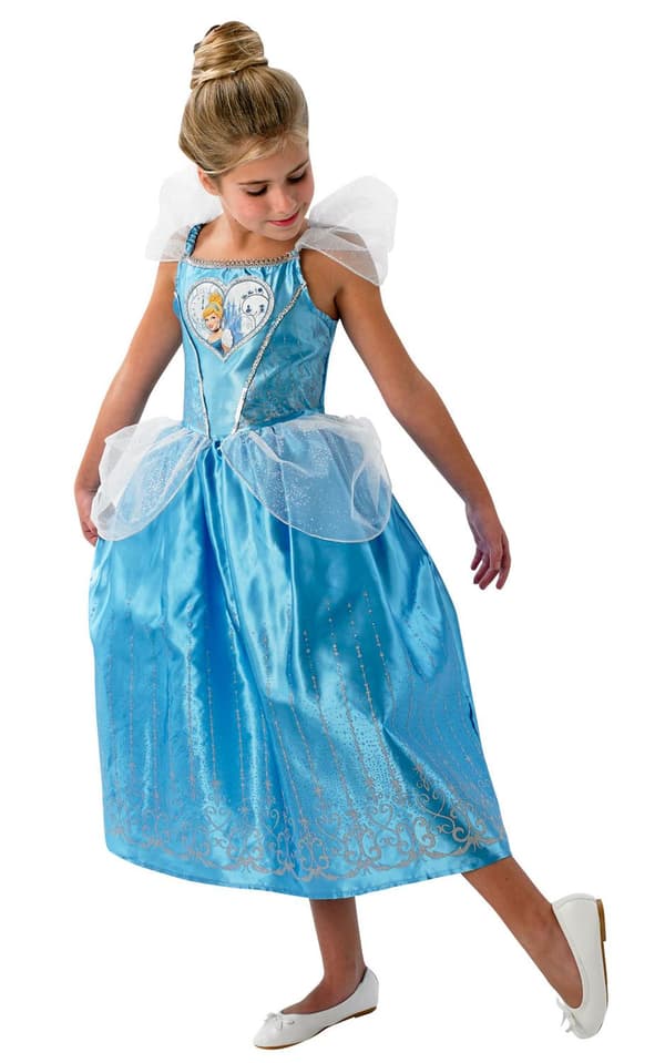 Askepott 134/140 cl (9-10 år) cinderella kjole prinsesse