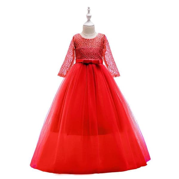 Prinsess klänning röd elegant