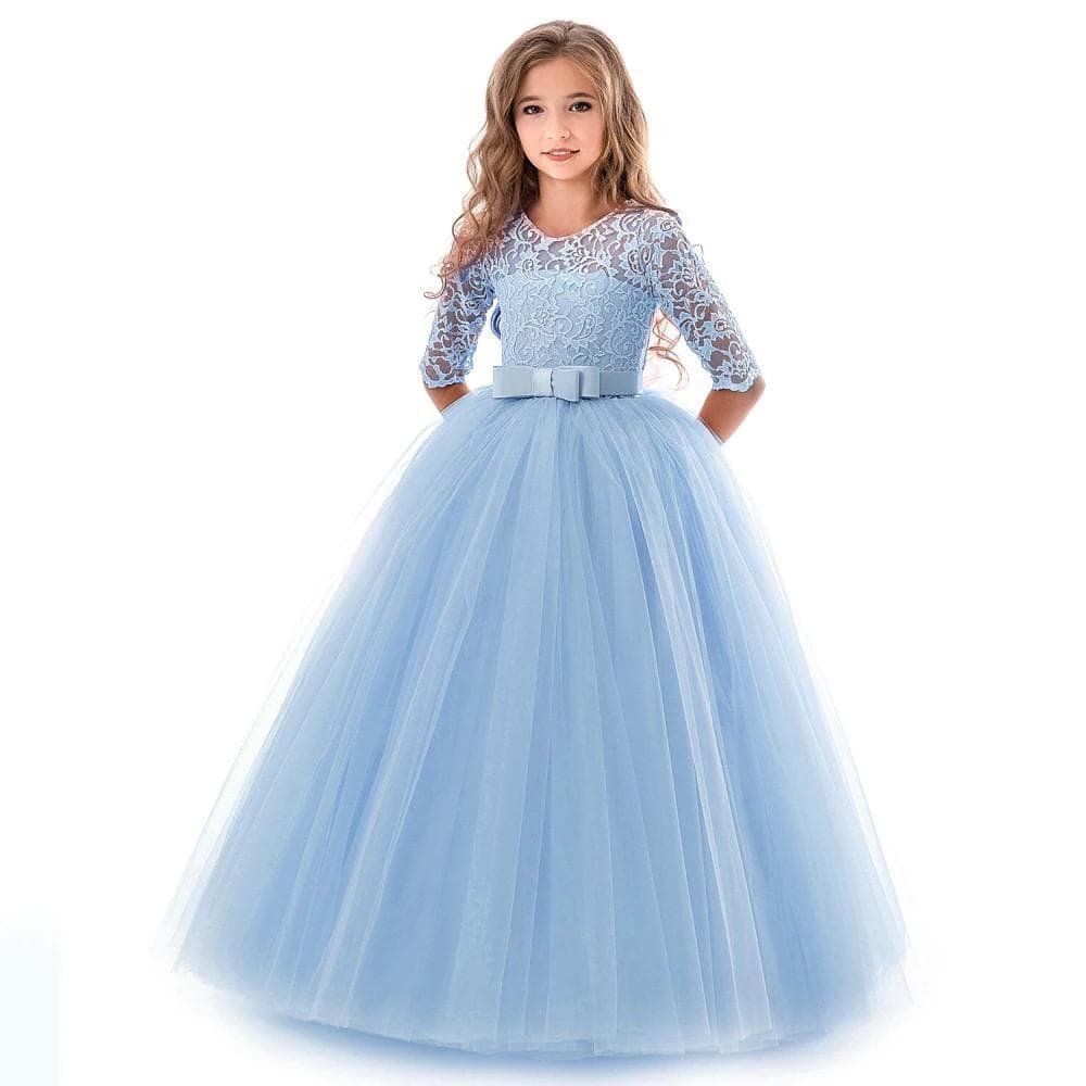 Prinsess klänning blå elegant