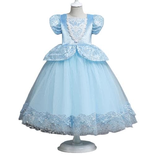 Prinsessklänning Blå Frost Elsa Askungen