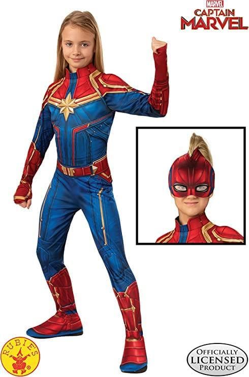 BARNDRÄKT, CAPTAIN MARVEL Barn Maskeraddräkt Halloween