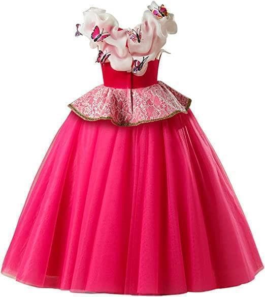 Elegant Rosa Prinsessklänning Törnrosa Maskeraddräkt