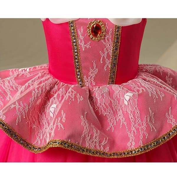 Elegant Rosa Prinsessklänning Törnrosa Maskeraddräkt