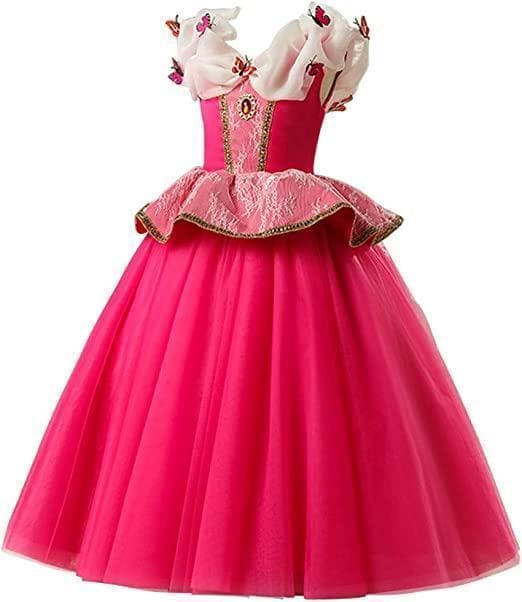 Elegant Rosa Prinsessklänning Törnrosa Maskeraddräkt