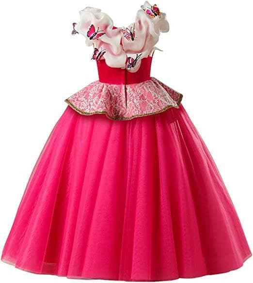 Elegant Rosa Prinsessklänning Törnrosa Maskeraddräkt