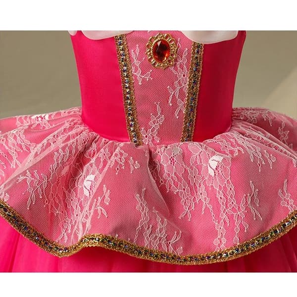 Elegant Rosa Prinsessklänning Törnrosa Maskeraddräkt
