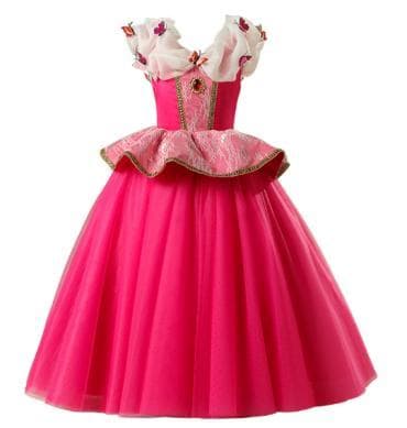 Elegant Rosa Prinsessklänning Törnrosa Maskeraddräkt