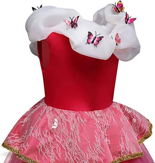 Elegant Rosa Prinsessklänning Törnrosa Maskeraddräkt