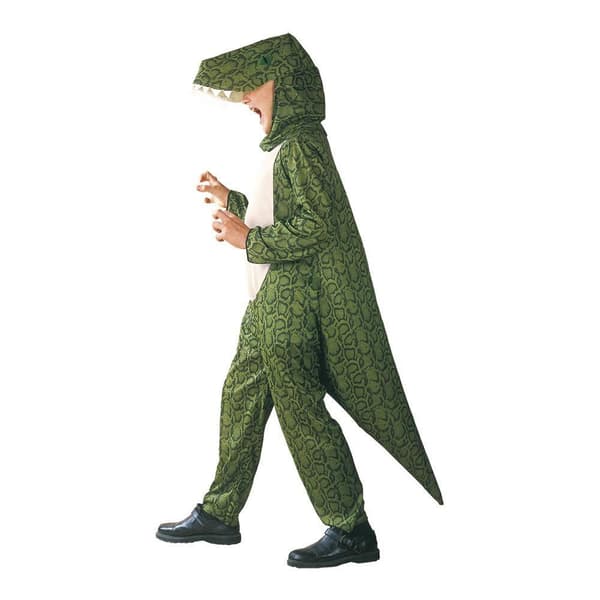 Dinosaurier Jumpsuit med Huvud och Svans Maskeraddräkt Barn Grön 128