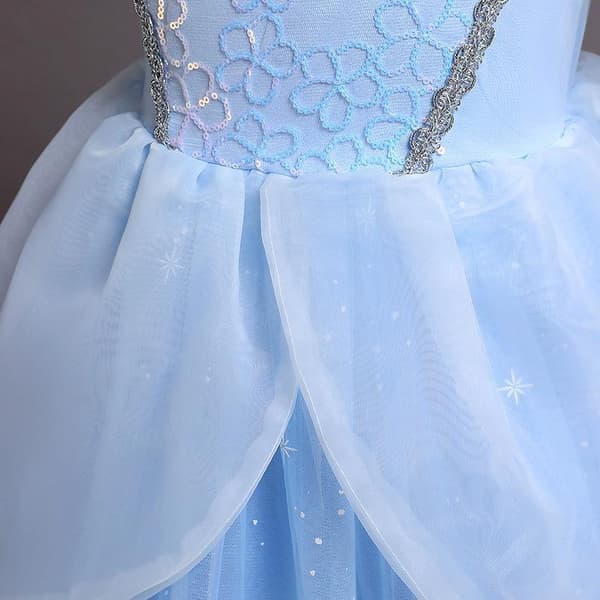 Blå Prinsessklänning Barn Maskeraddräkt