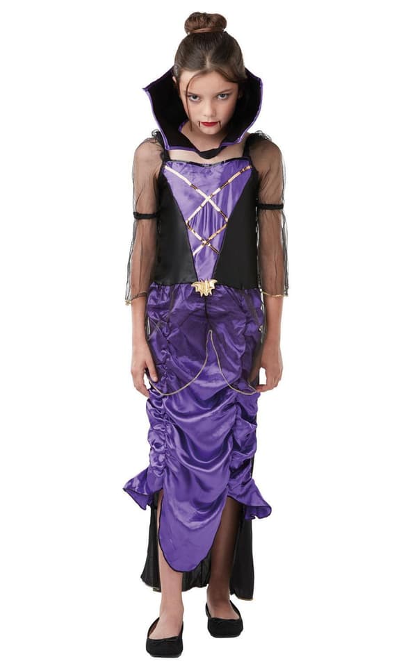 Vampyrklänning goth 134/140 cl (9-10 år) halloween häxa klänning