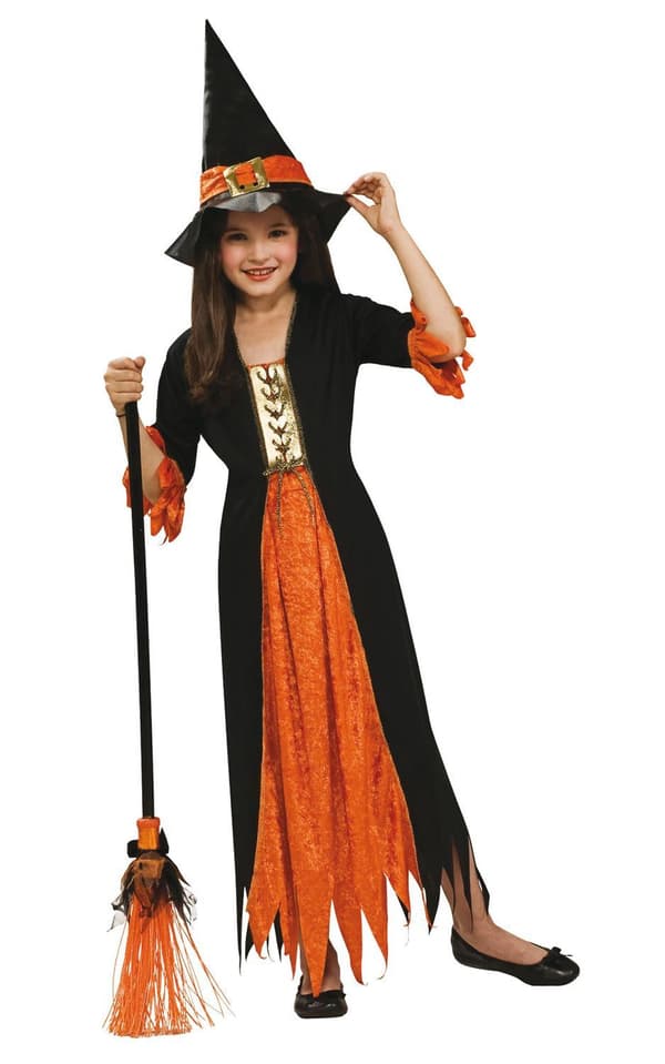 Häxklänning (3-4 år) halloween häxa klänning