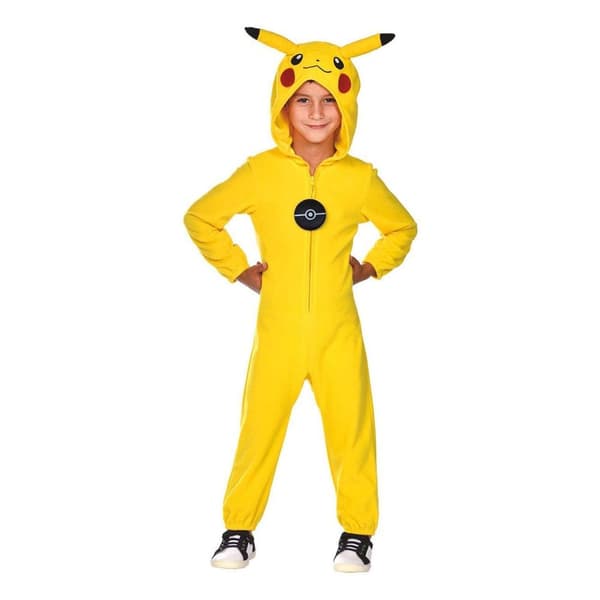 Pokemon Pikachu Thunder Barn Maskeraddräkt Gul 116