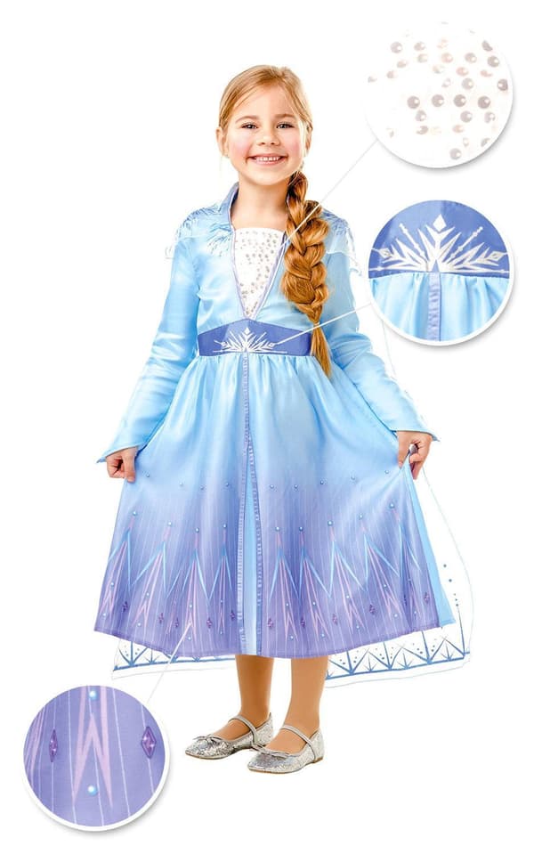 Frozen II elsa reisekjole 122/128 cl (7-8 år) frost kjole