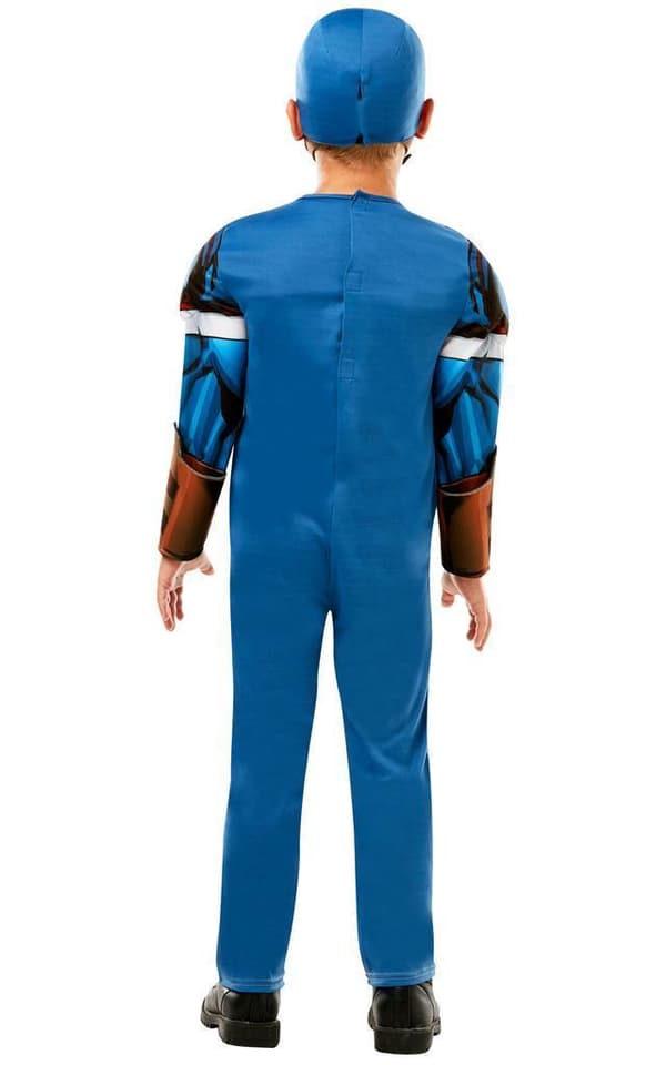 Captain america deluxe 122/128 cl (7-8 år) dräkt med mask