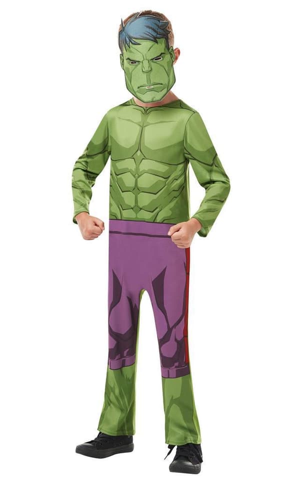 Hulk 122/128 cl (7-8 år) dräkt med mask hulken avengers
