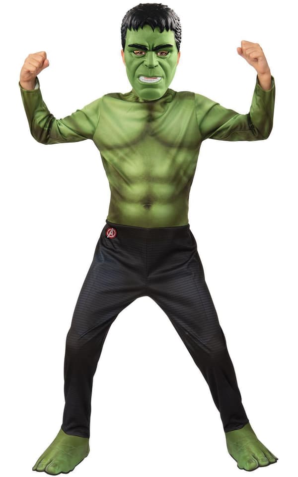Hulk (8-10 år) drakt med maske avengers endgame