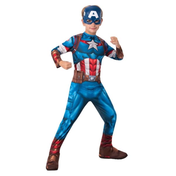 Captain america 110/116 cm (5-6 år) drakt med maske fra marvel