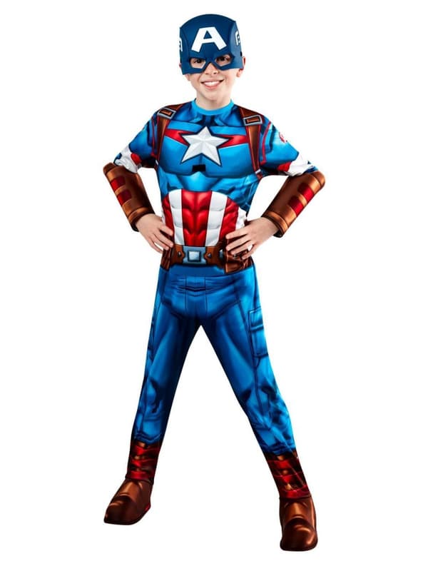 Captain america (8-10 år) drakt maske avengers mech strike