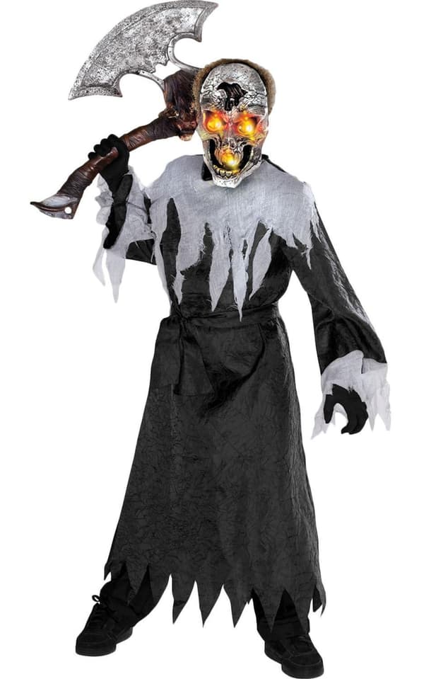 Luurankopuku (5-7 v) loistavilla silmillä halloween puku