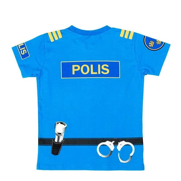 Politi sweater 7-9 år (140 cl) organisk bomull politimann
