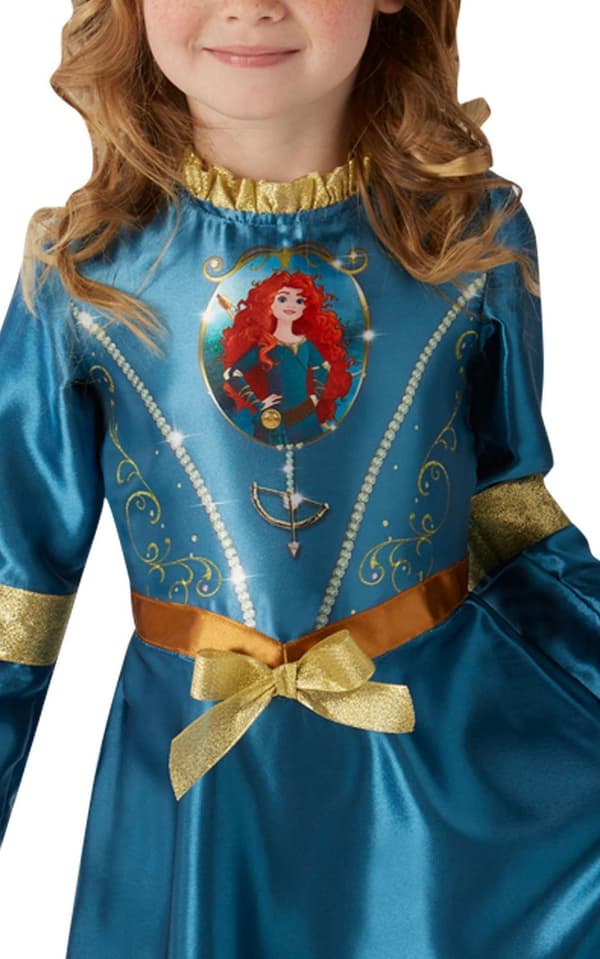 Merida 122/128 cm (7-8 år) prinsessekjole modig
