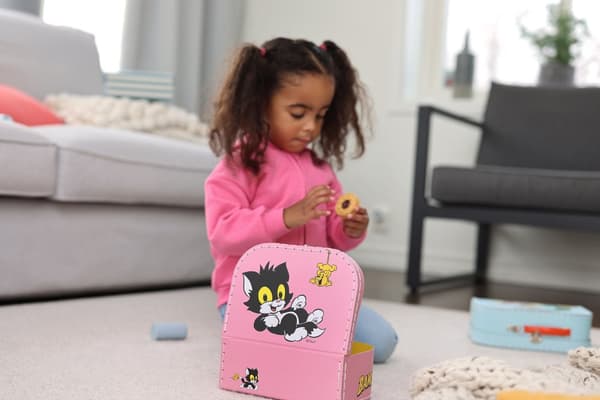 Bamse  Barnaveske Pappveske Rosa Micki