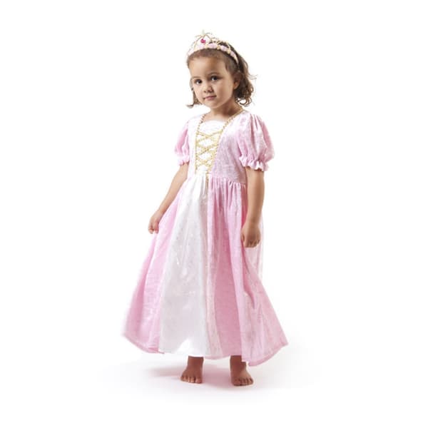 Prinsessekjole Kostyme Rosa Fløyel 98-104 cm Den Goda Fen