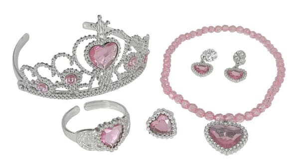 Real UniQ Tiara och juveler Set Rosa