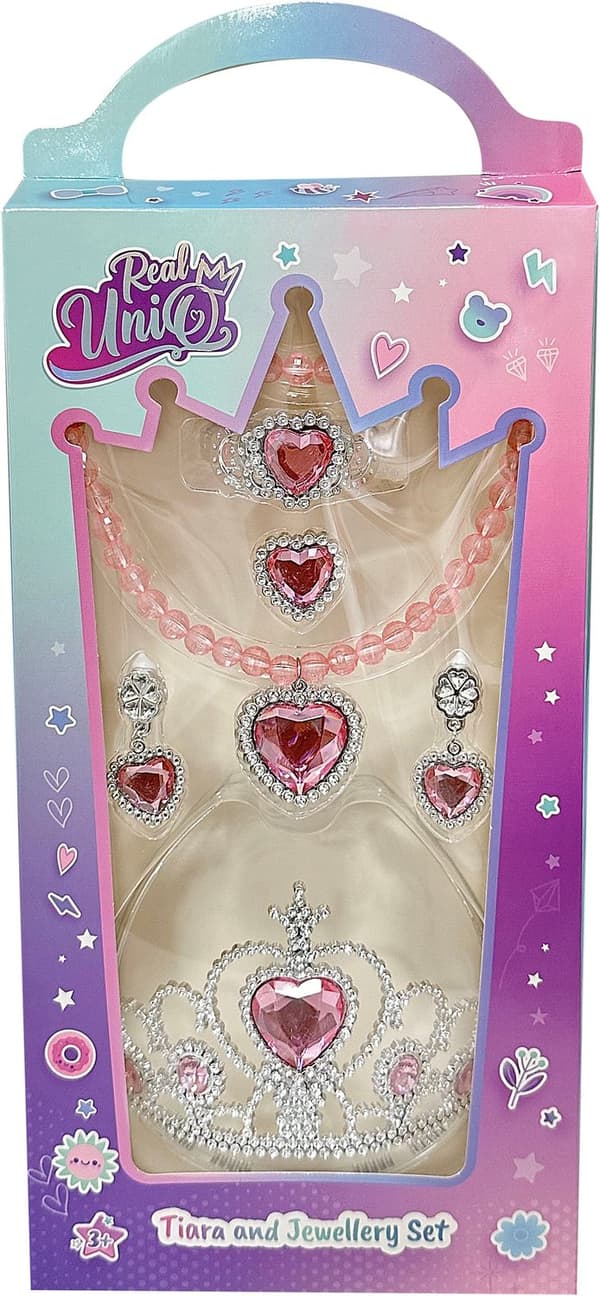 Real UniQ Tiara och juveler Set Rosa