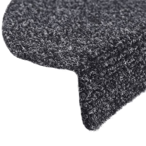 vidaXL selvklæbende trappemåtter 15 stk. nålenagle 56x17x3 cm mørkegrå