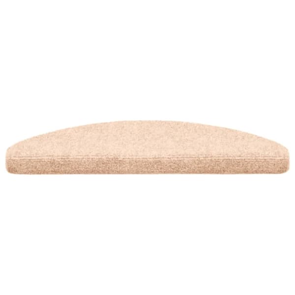 vidaXL 15 stk. selvklæbende trappemåtter punch needle 65 x 21 x 4 cm brun