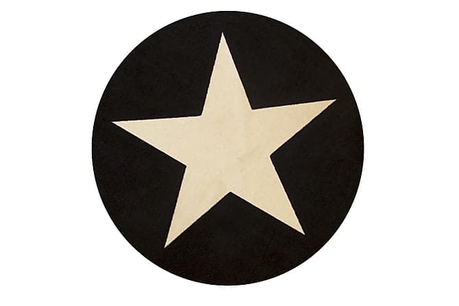 STAR Gummerad Matte 120 Rund Svart