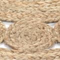 Miniatyrbillede 4 af 6: vidaXL tæppe flettet design jute 120 cm rund