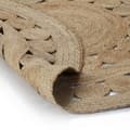 Miniatyrbillede 2 af 6: vidaXL tæppe flettet design jute 120 cm rund