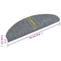 Miniatyrbilde 9 av 9: vidaXL Selvklebende trappematter nålestempel 15 stk 65x21x4cm lys grå