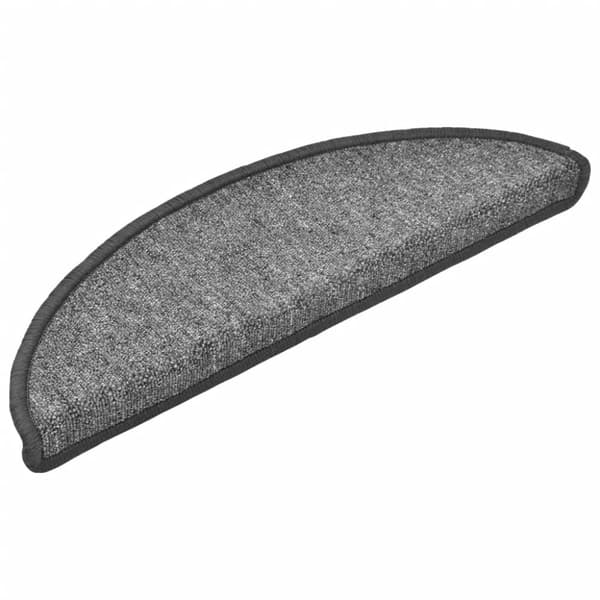 vidaXL 15 stk. trappemåtter 56 x 17 x 3 cm mørkegrå