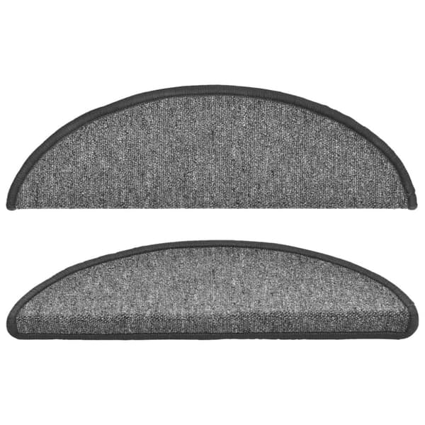 vidaXL 15 stk. trappemåtter 56 x 17 x 3 cm mørkegrå