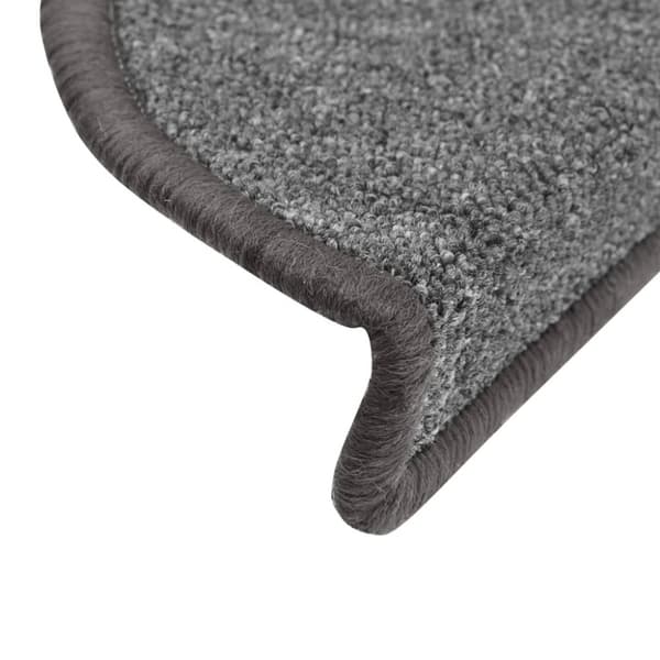vidaXL 15 stk. trappemåtter 56 x 17 x 3 cm mørkegrå