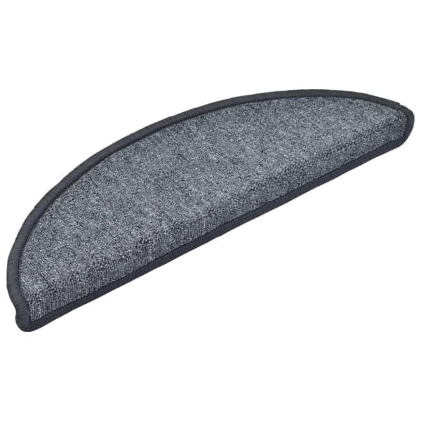 vidaXL 15 stk. trappemåtter 56 x 17 x 3 cm mørkegrå