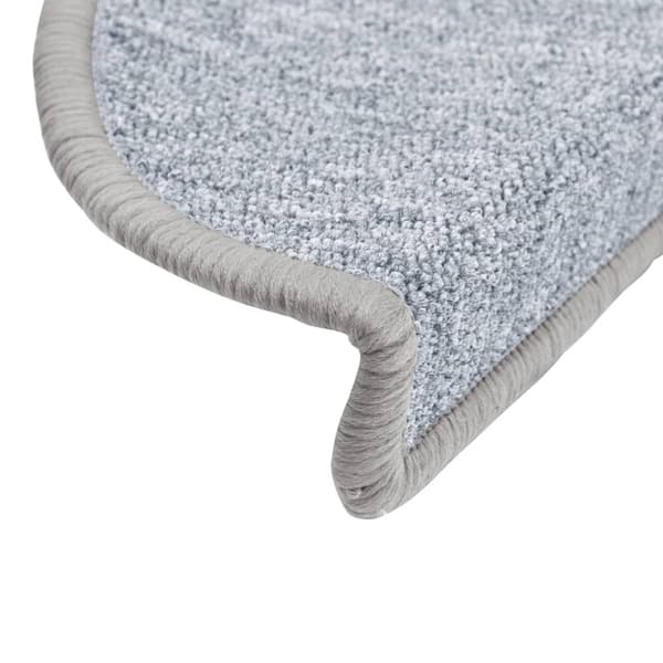 vidaXL Trappematter lys grå 15 stk 56x17x3 cm