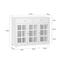 Miniatyrbild 2 av 9: SoBuy Buffé server skänk Vitrinskåp Konsolbord Skänk Sideboard FSB77-W