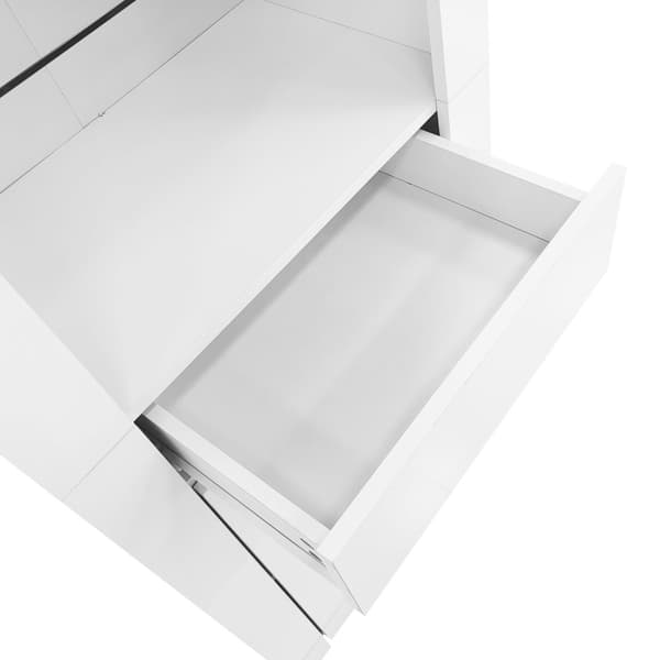 LED-näyttökaappi - K 165cm - suuri säilytystila - valkoinen