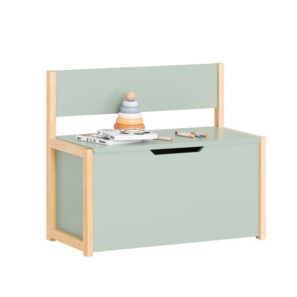 Rootz Kids -säilytyspenkki - Leluarkku - Leikkihuoneen järjestäjä - Kantavuus 87kg - MDF ja kumipuu - 64x55x30cm, istuinkorkeus 33cm