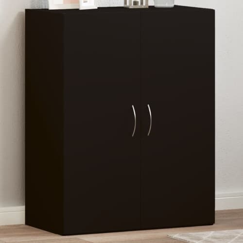 Dokumentskåp svart 60x32x77,5 cm konstruerat trä