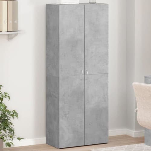 Dokumentskåp betonggrå 60x32x153 cm konstruerat trä