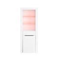 Miniatyrbild 6 av 11: LED-displayskåp - H 165cm - stort förvaringsutrymme - Vit