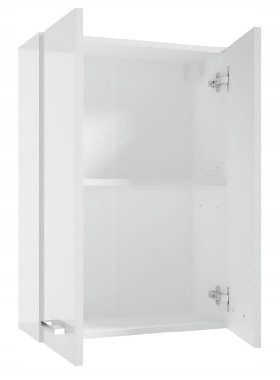 Badeværelsesskabshængende hvid højglans Mea 71 x 50 cm